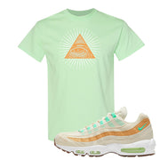 Happy Pineapple 95s T Shirt | All Seeing Eye, Mint