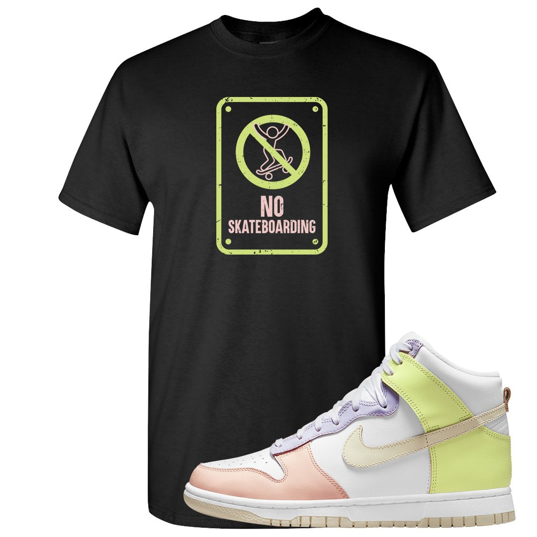 Cashmere High Dunks T Shirt | No Skating Sign, Black