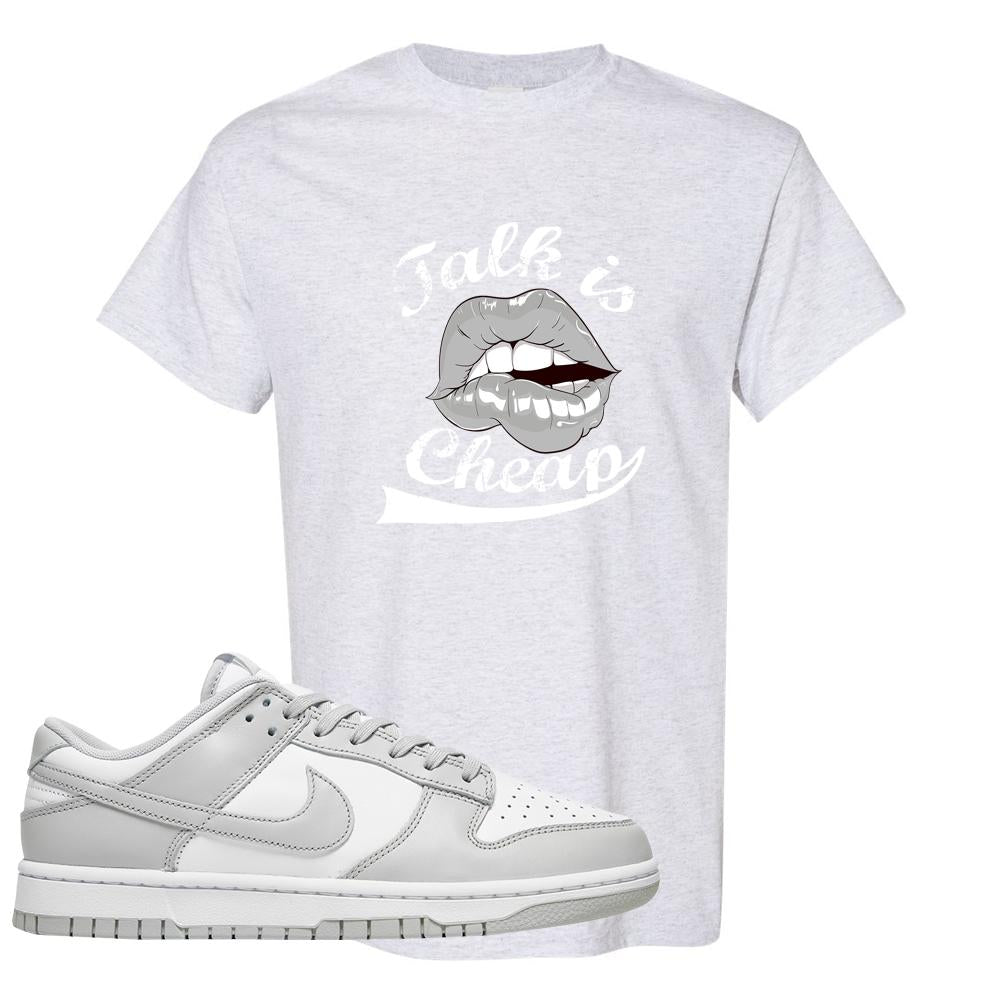 Grey Fog Low Dunks T Shirt | Talk Lips, Ash