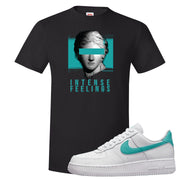 Washed Teal Low 1s T Shirt | Intense Feelings, Black