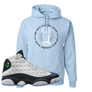 Obsidian 13s Hoodie | Cash Rules Everything Around Me, Light Blue