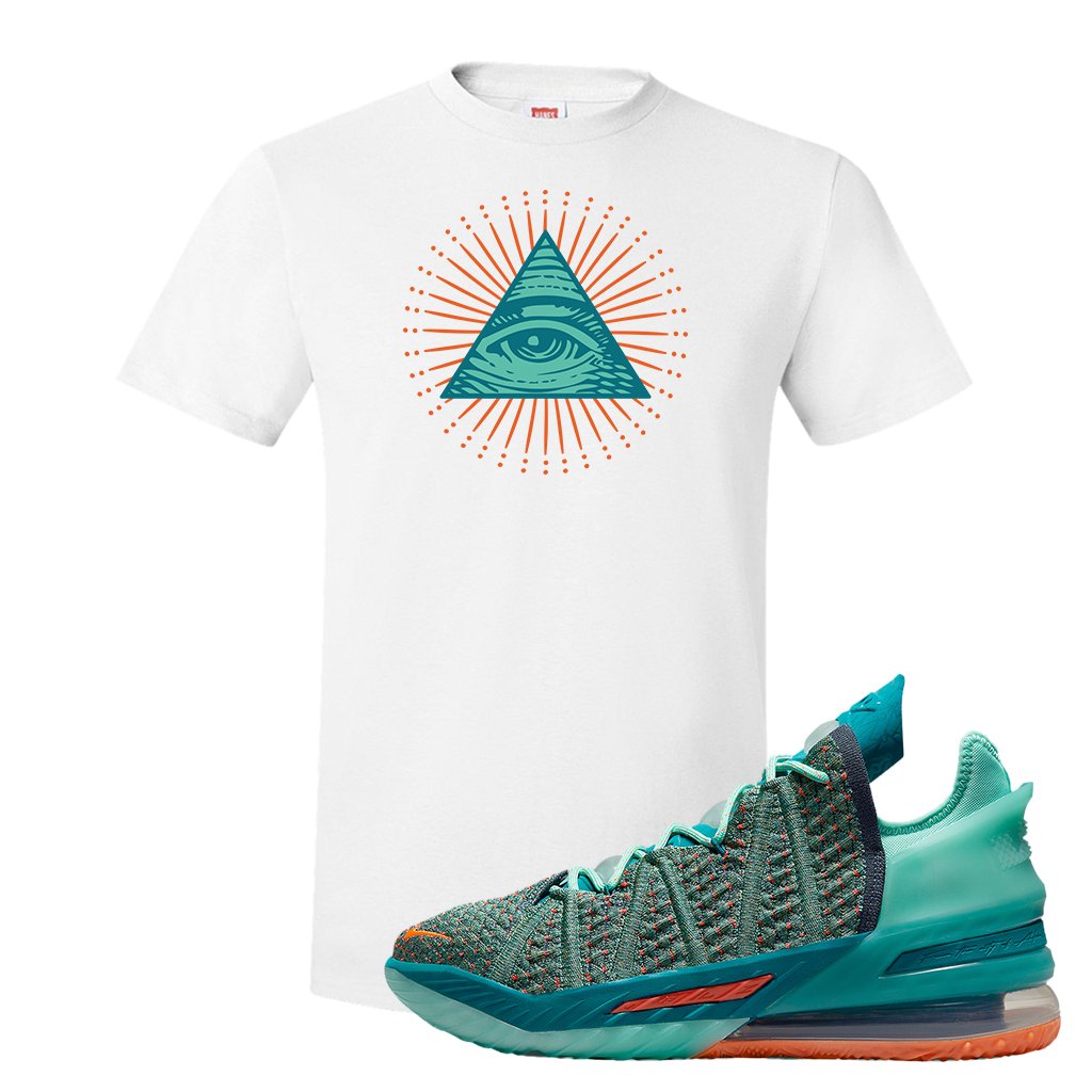 Lebron 18 We Are Family T Shirt | All Seeing Eye, White