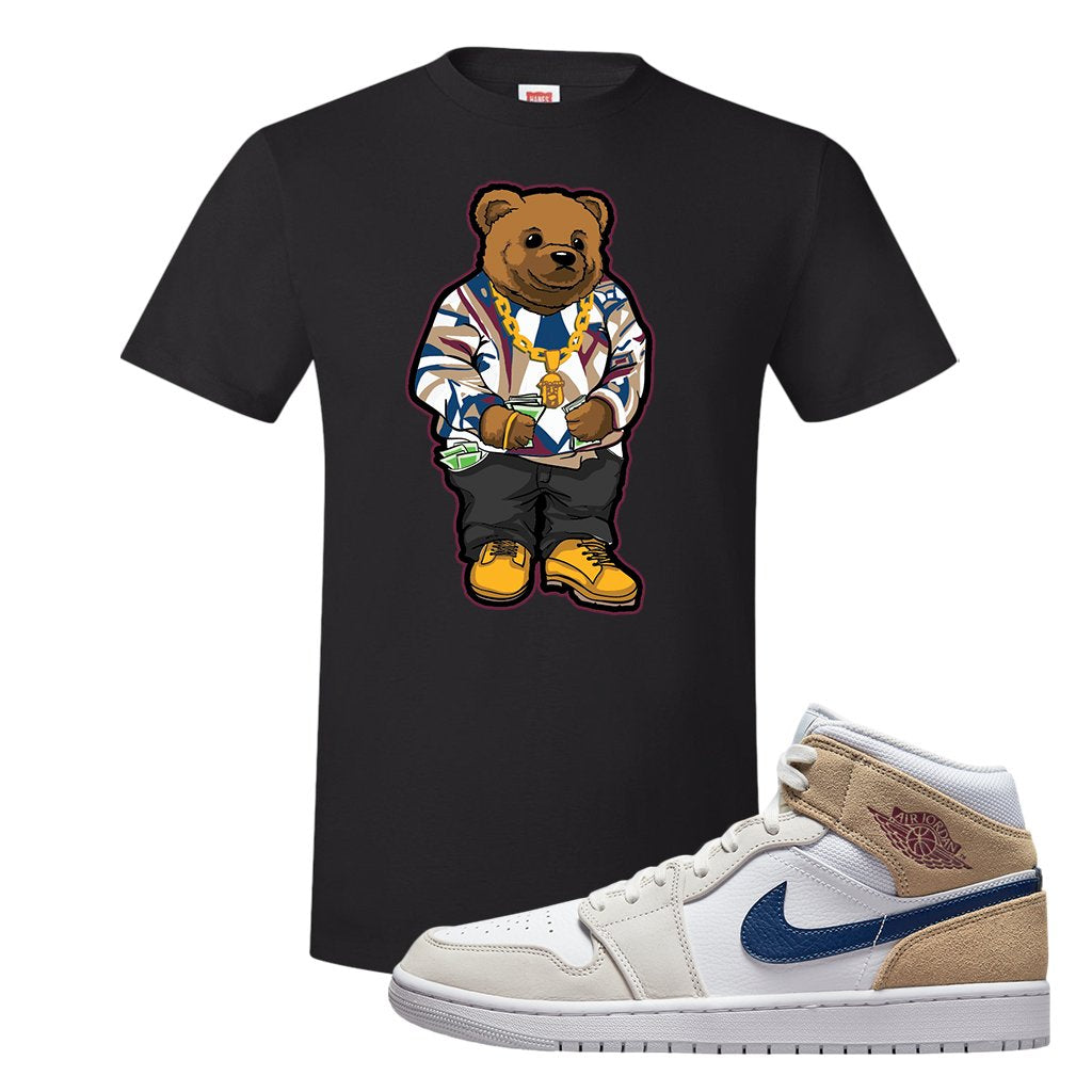 White Tan Navy 1s T Shirt | Sweater Bear, Black