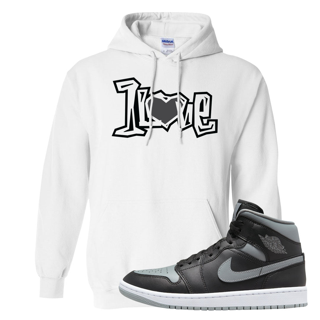 Alternate Shadow Mid 1s Hoodie | 1 Love, White