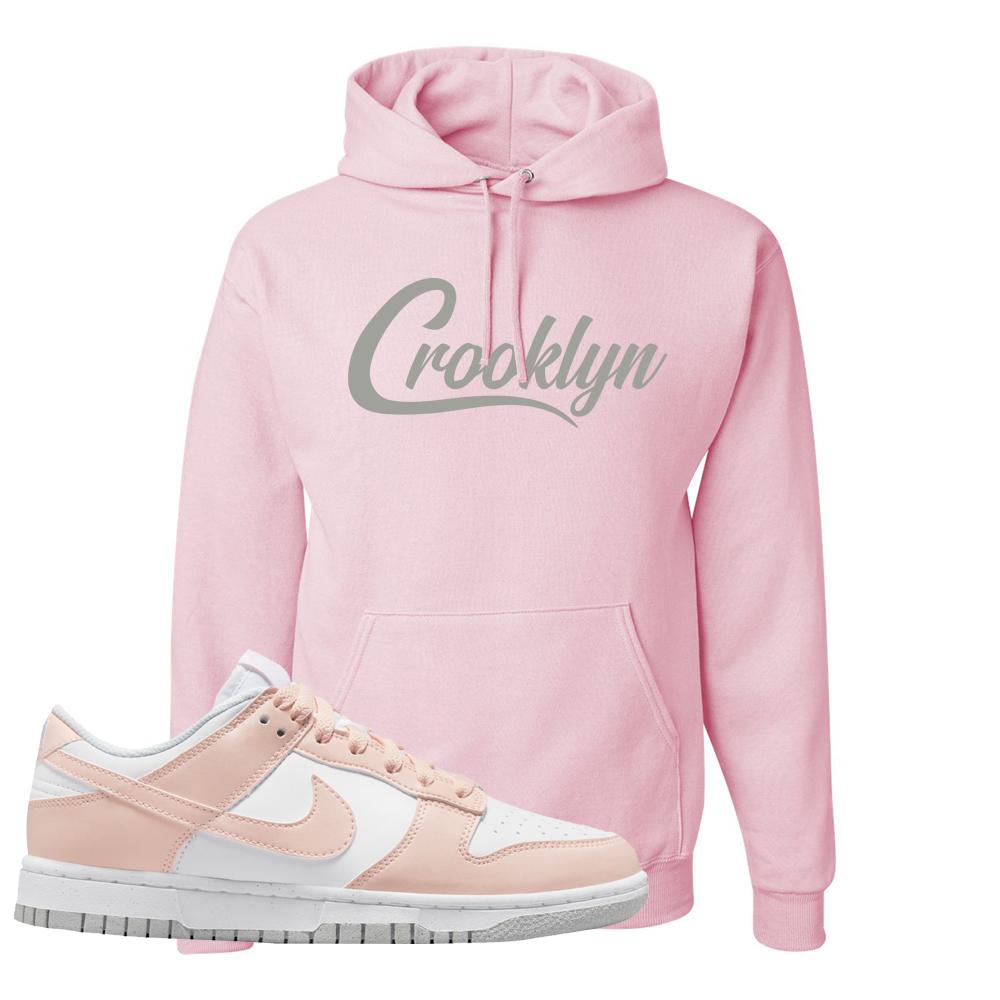 Move To Zero Pink Low Dunks Hoodie | Crooklyn, Light Pink