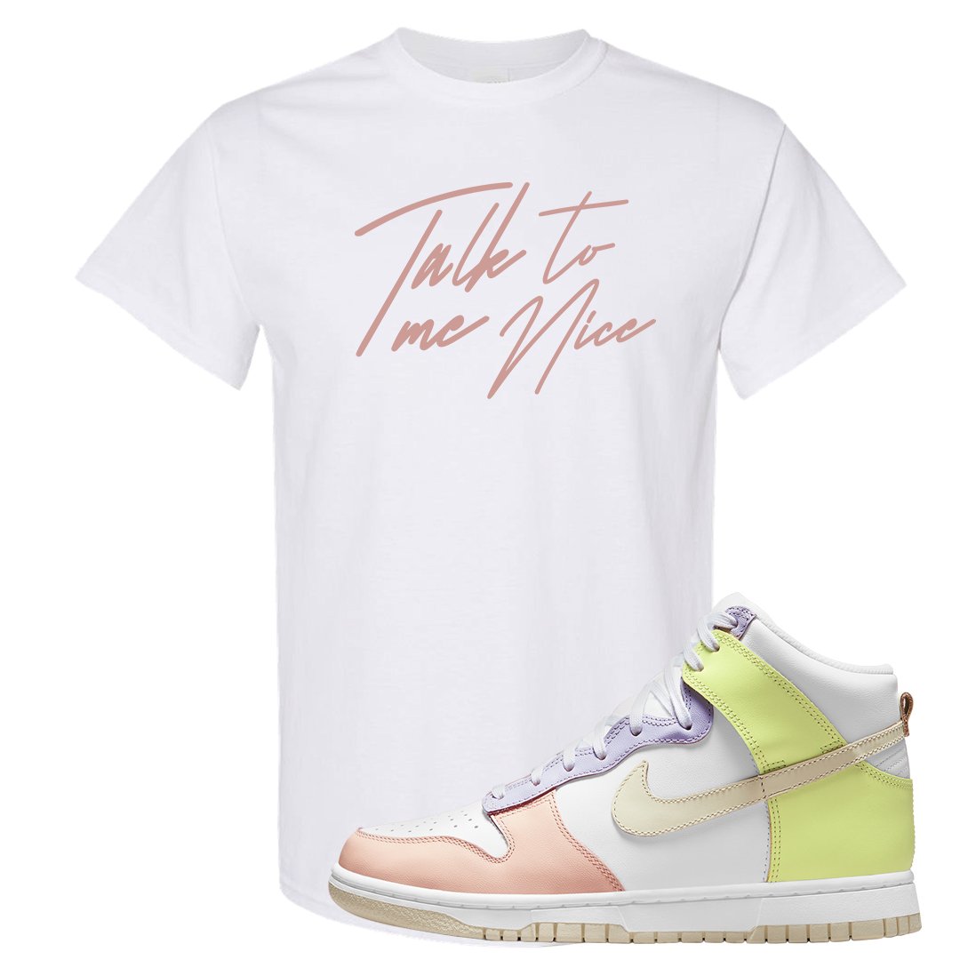 Cashmere High Dunks T Shirt | Talk To Me Nice, White