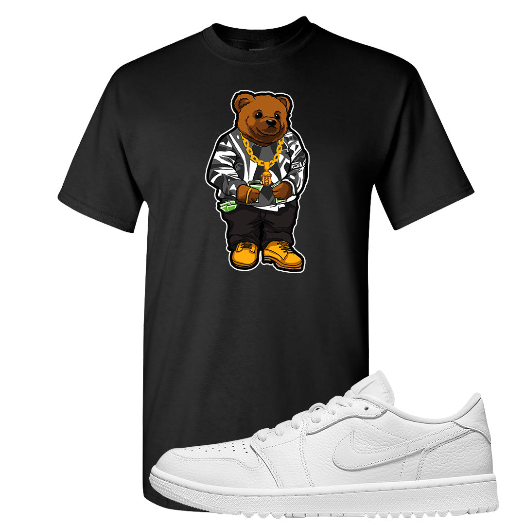 Triple White Golf Low 1s T Shirt | Sweater Bear, Black