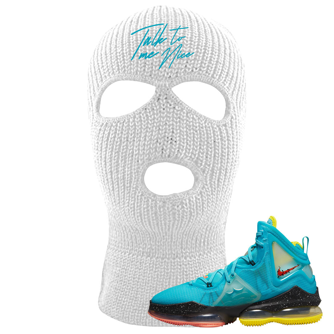 South Beach Christmas Bron 19s Ski Mask | Talk To Me Nice, White