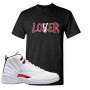 Twist White Red 12s T Shirt | Lover, Black