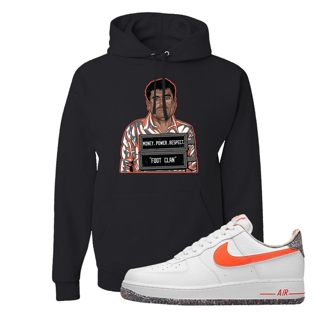 Air Force 1 Low Crimson Grind Rubber Hoodie | El Chapo Illustration, Black