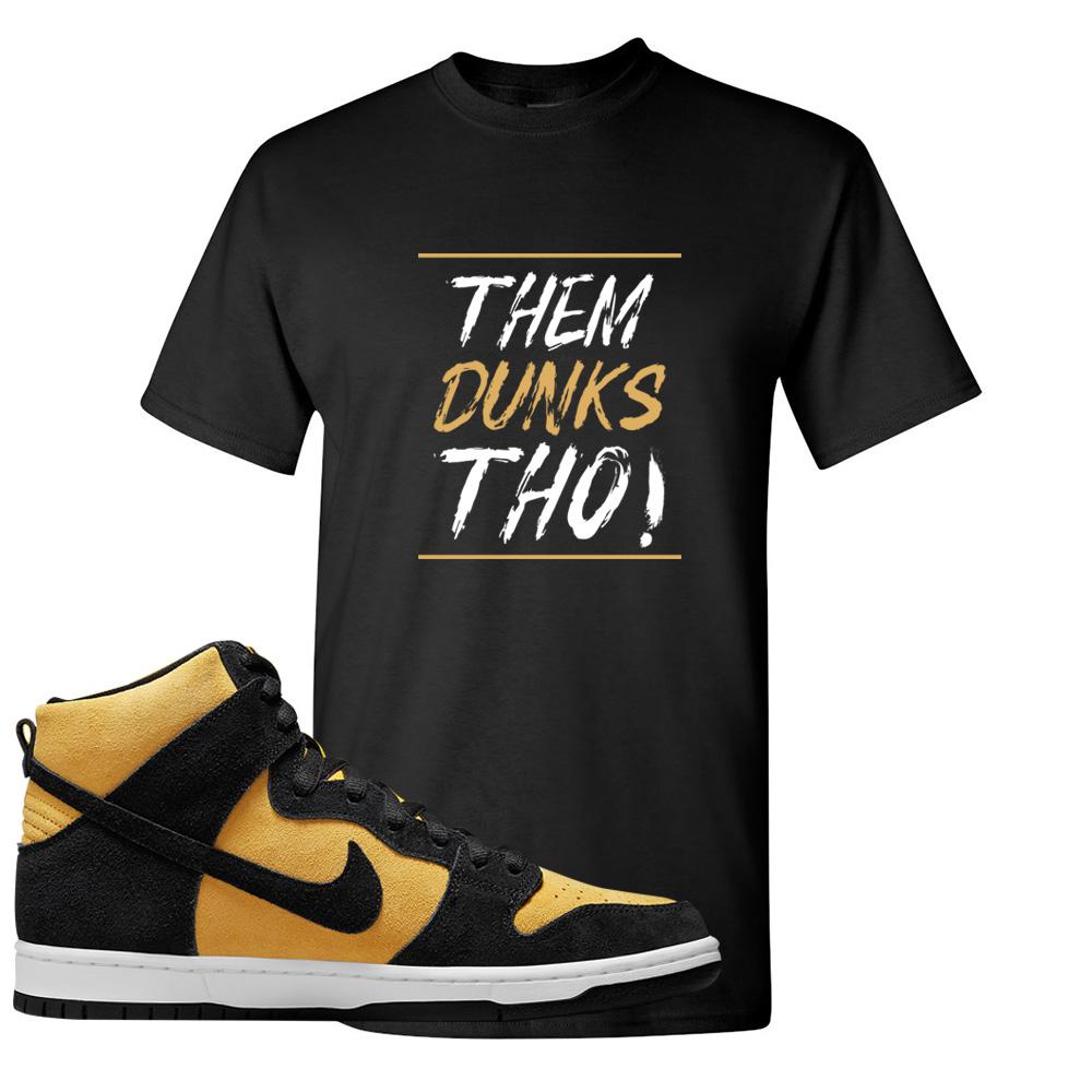 Reverse Goldenrod High Dunks T Shirt | Them Dunks Tho, Black