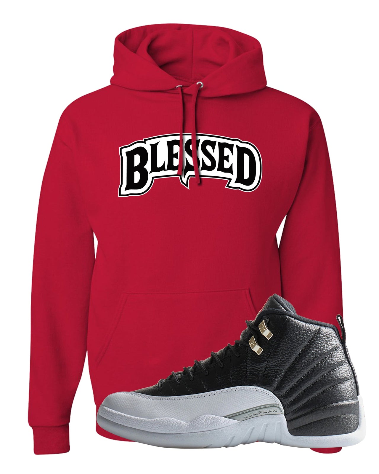 Playoff 12s Hoodie | Blessed Arch, Red