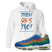 Light Blue Green AMRC 95s Hoodie | Them 95's Tho, White