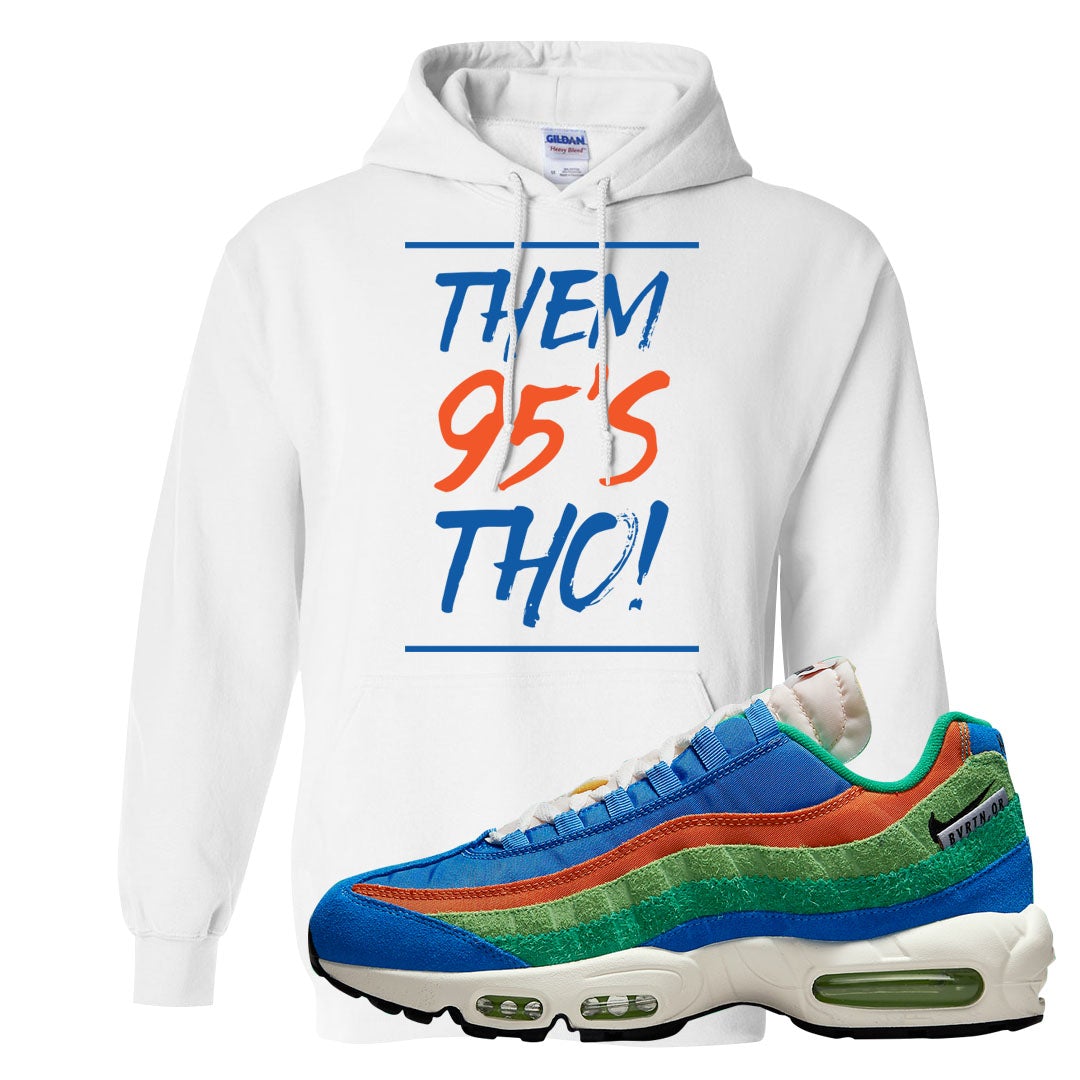 Light Blue Green AMRC 95s Hoodie | Them 95's Tho, White