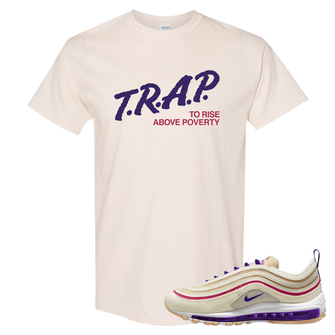 Sprung Sail 97s T Shirt | Trap To Rise Above Poverty, Natural