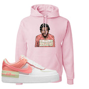 Air Force 1 Low Shadow Magic Ember Hoodie | Escobar Illustration, Light Pink