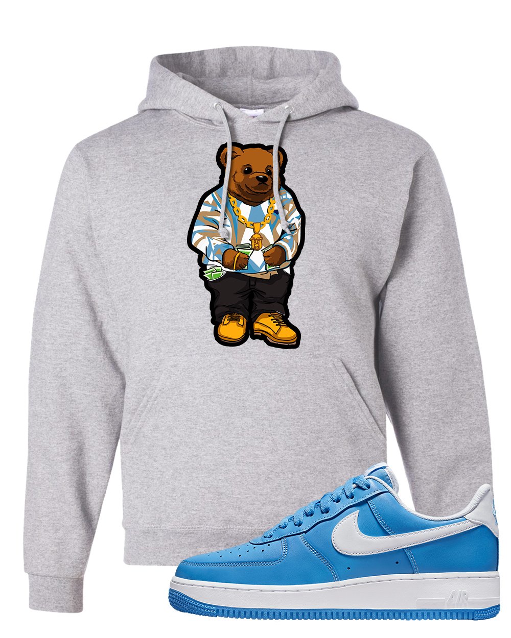 University Blue Low AF1s Hoodie | Sweater Bear, Ash