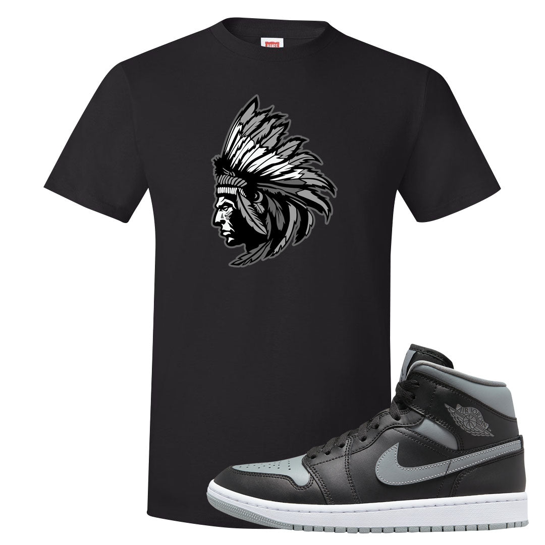 Alternate Shadow Mid 1s T Shirt | Indian Chief, Black