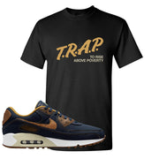 Cork Obsidian 90s T Shirt | Trap To Rise Above Poverty, Black