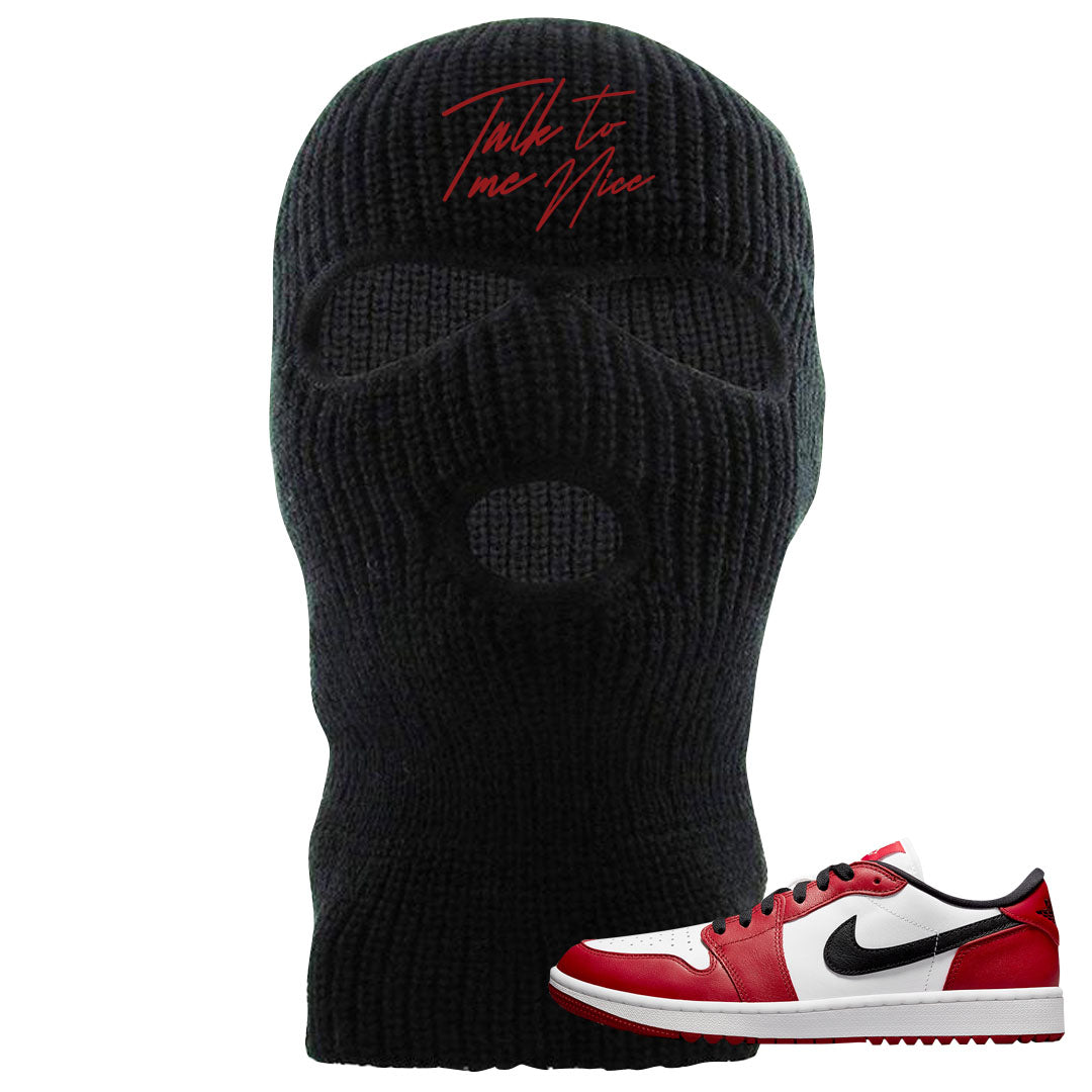 Chicago Golf Low 1s Ski Mask | Talk To Me Nice, Black