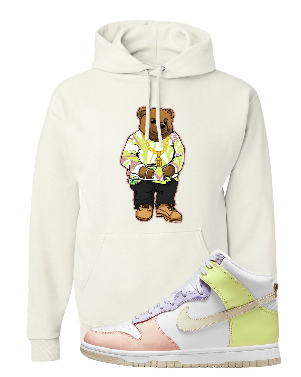 Cashmere High Dunks Hoodie | Sweater Bear, White