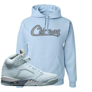 Blue Bird 5s Hoodie | Chiraq, Light Blue