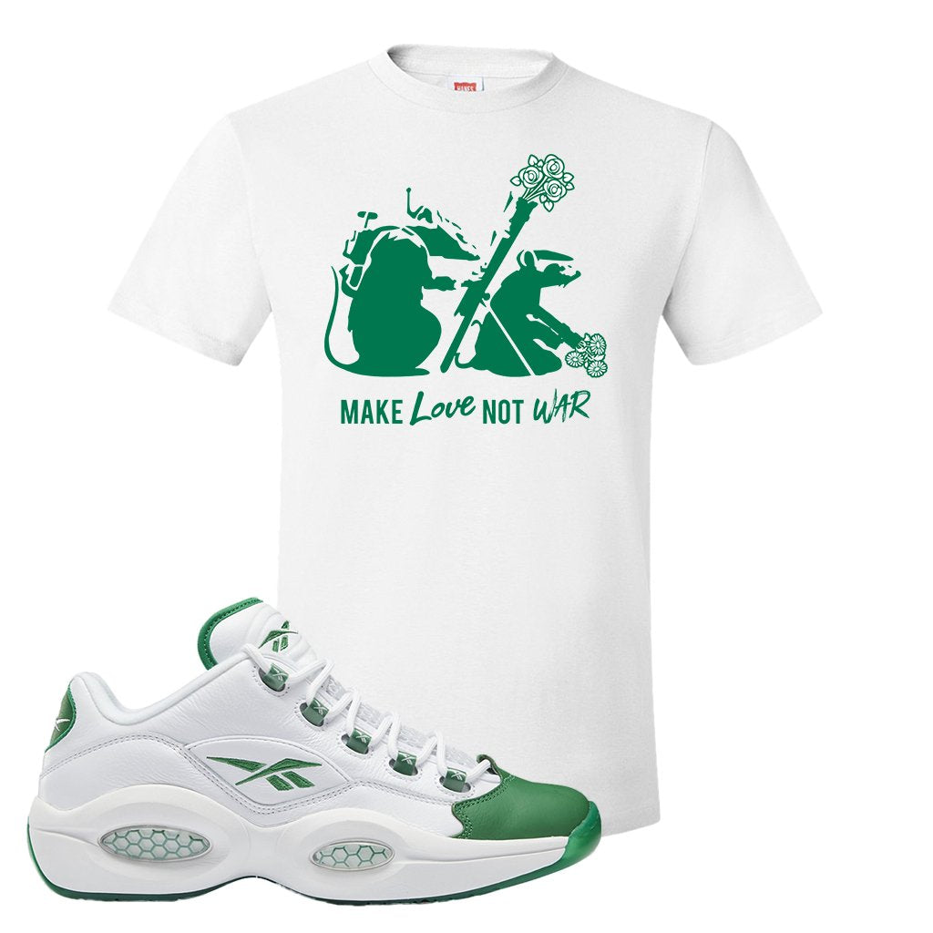 Question Low Green Toe T Shirt | Army Rats, White