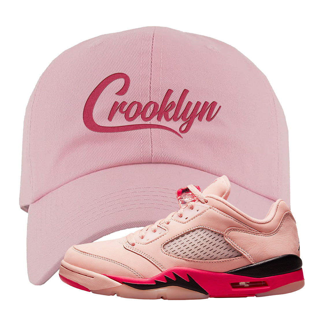 Arctic Pink Low 5s Dad Hat | Crooklyn, Light Pink
