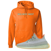 Yeezy 350 V2 Desert Sage Sneaker Pullover Hoodie | Welcome West | Safety Orange