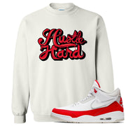 This white and red sweater will match great with your Jordan 3 Tinker Air Max shoes