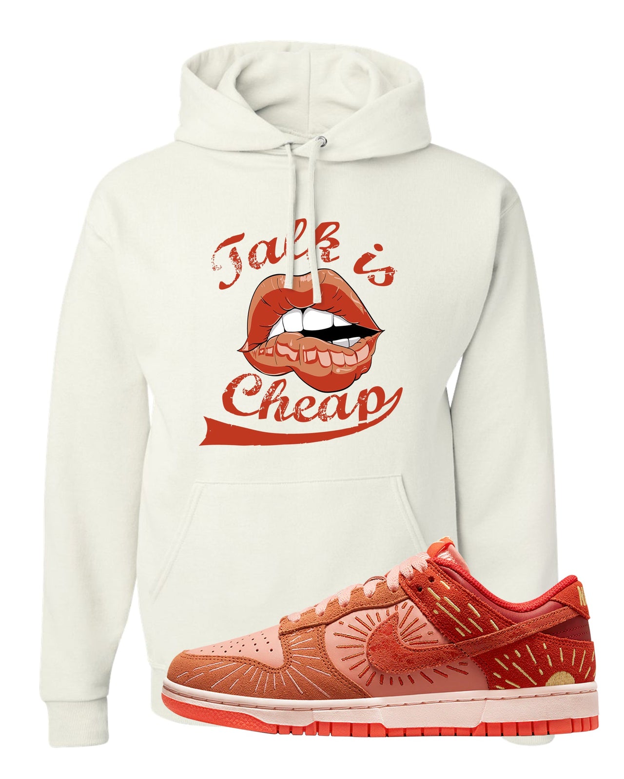 Solstice Low Dunks Hoodie | Talk Is Cheap, White