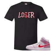 Valentine's Day Mid 1s T Shirt | Lover, Black