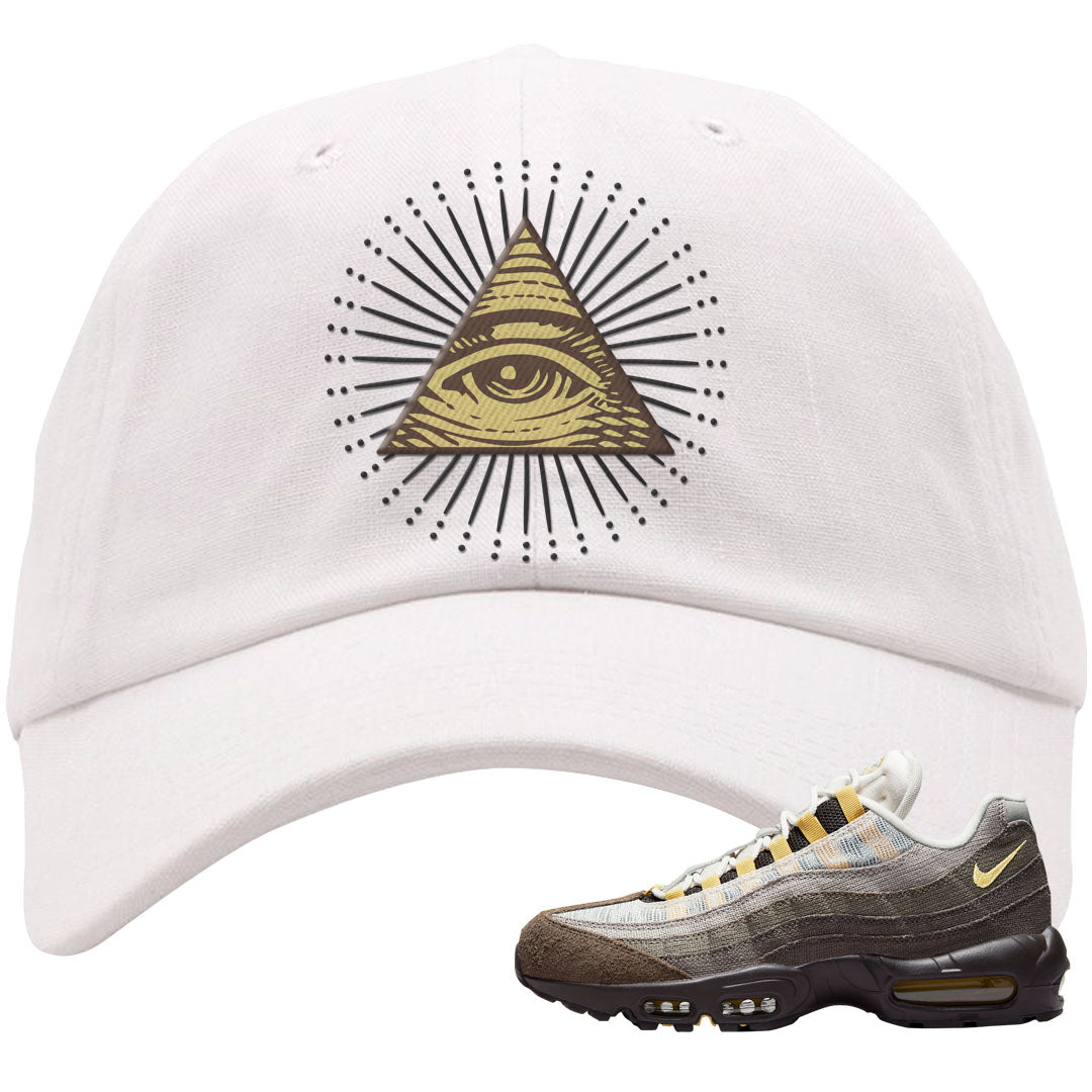Ironstone Hemp 95s Dad Hat | All Seeing Eye, White