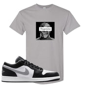 Air Jordan 1 Low Black Medium Grey T Shirt | Thupreme, Gravel