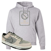 Rocky Earth Low Dunks Hoodie | No Skating Sign, Ash