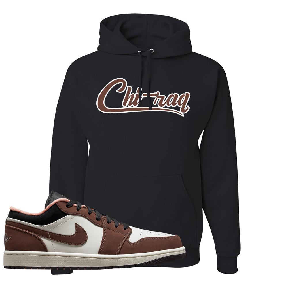 Mocha Low 1s Hoodie | Chiraq, Black