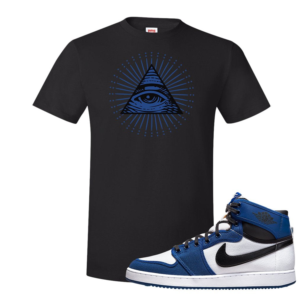 KO Storm Blue 1s T Shirt | All Seeing Eye, Black