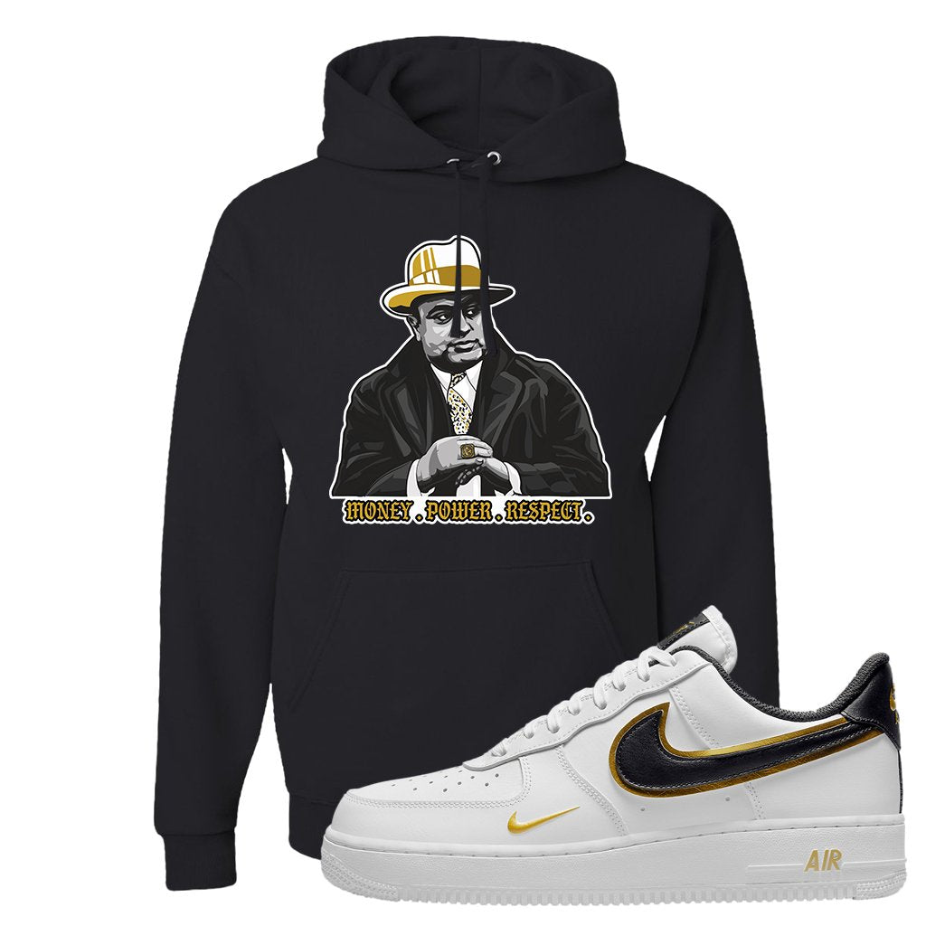 Air Force 1 Low White Gold Hoodie | Capone Illustration, Black