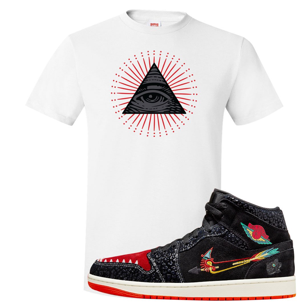 Always Familia Mid 1s T Shirt | All Seeing Eye, White