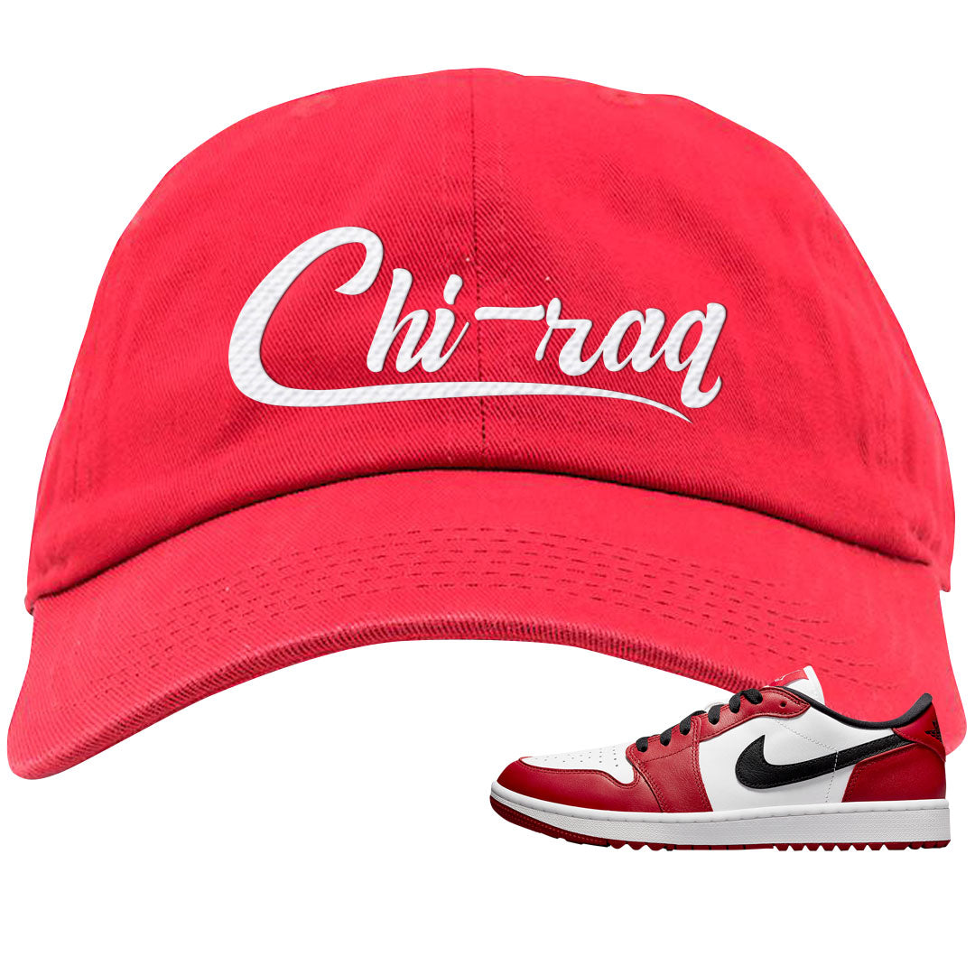 Chicago Golf Low 1s Dad Hat | Chiraq, Red