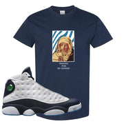 Obsidian 13s T Shirt | God Told Me, Navy Blue