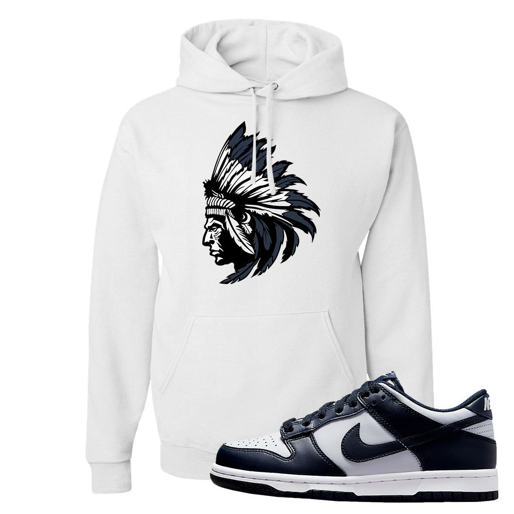 SB Dunk Low Georgetown Hoodie | Indian Chief, White