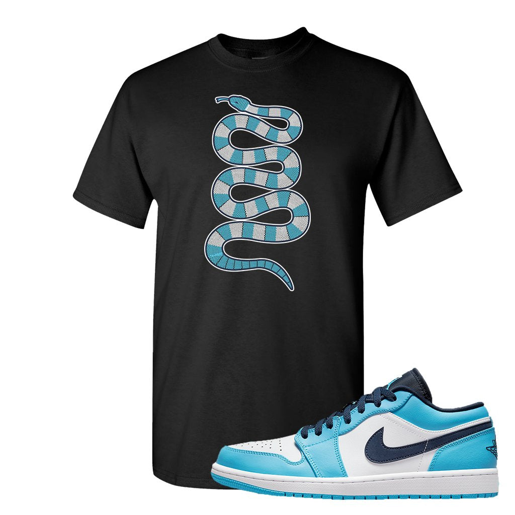 Air Jordan 1 Low UNC T Shirt | Coiled Snake, Black