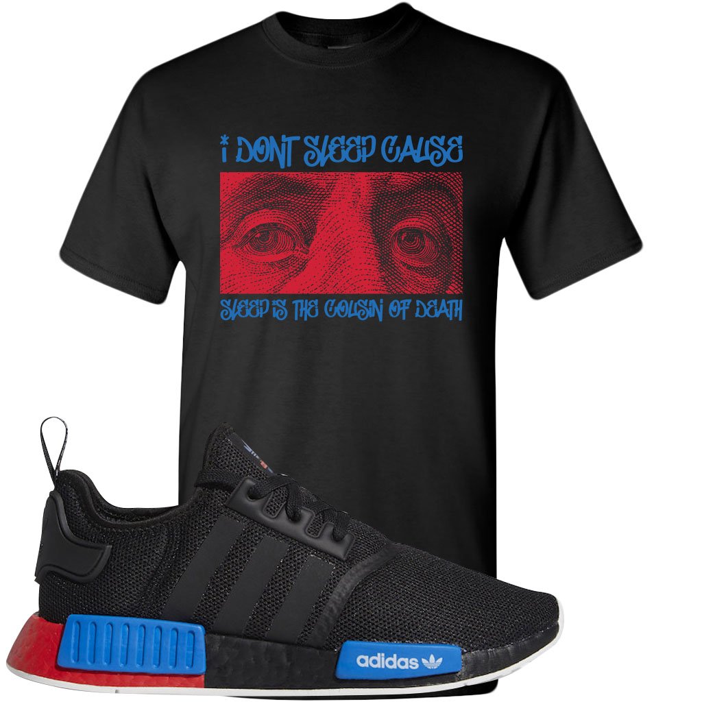 NMD R1 Black Red Boost Matching Tshirt | Sneaker shirt to match NMD R1s | Franklin Eyes, Black