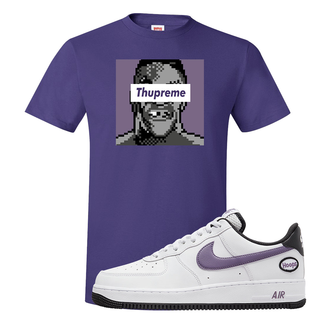 Canyon Purple Hoop AF1s T Shirt | Thupreme, Purple