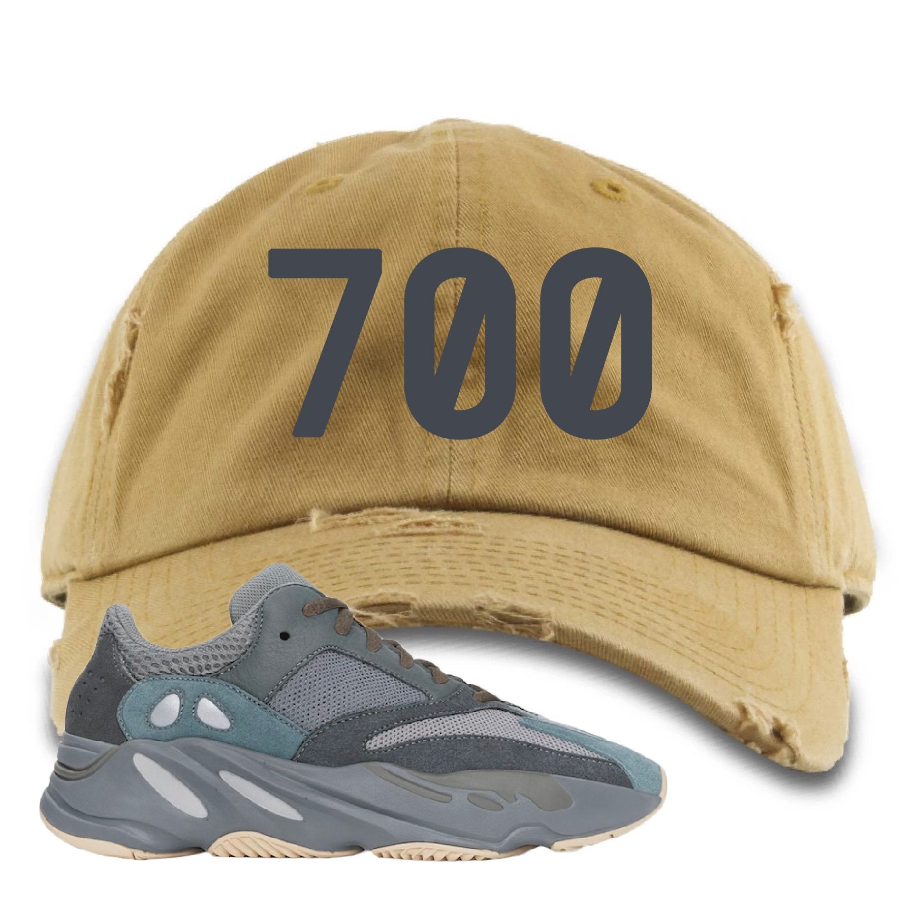 Yeezy Boost 700 Teal Blue 700 Timberland Sneaker Hook Up Distressed Dad Hat