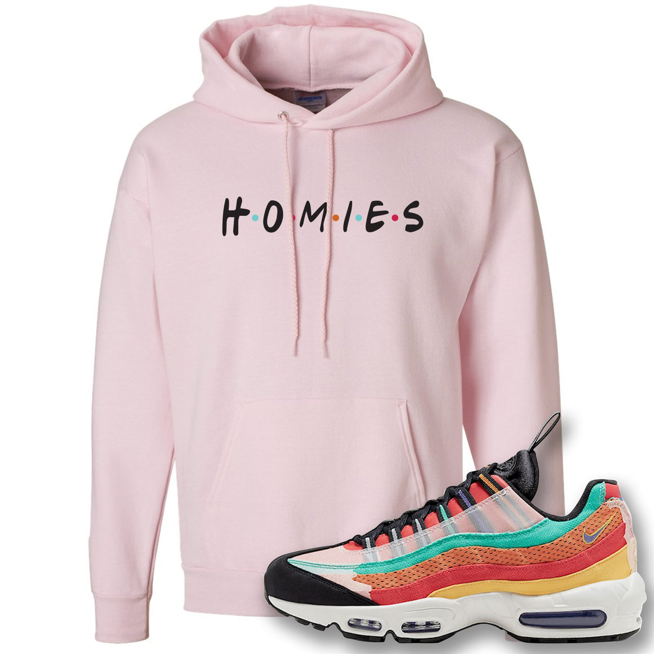Air Max 95 Black History Month Sneaker Classic Pink Pullover Hoodie | Hoodie to match Nike Air Max 95 Black History Month Shoes | Homies