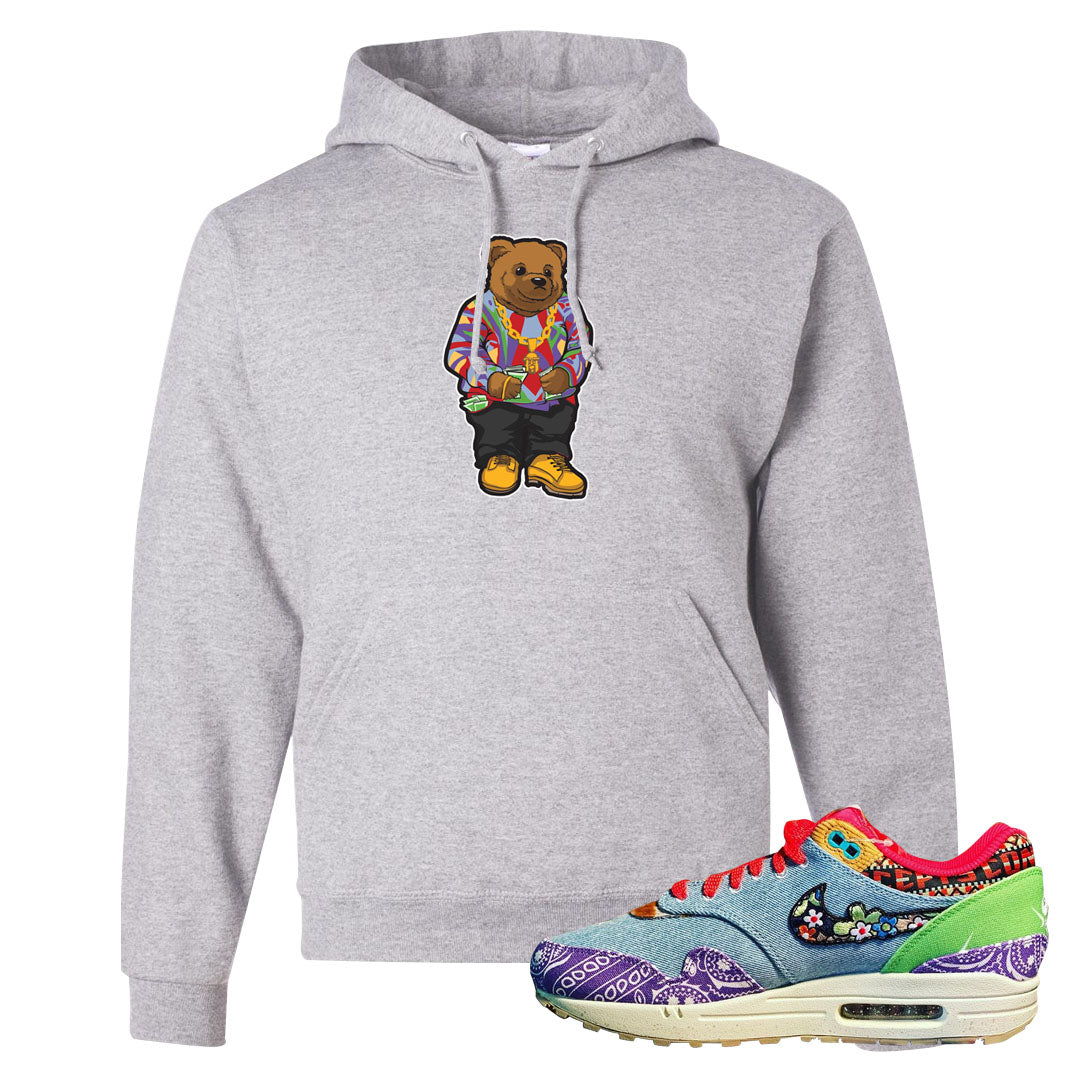 Bandana Paisley Max 1s Hoodie | Sweater Bear, Ash