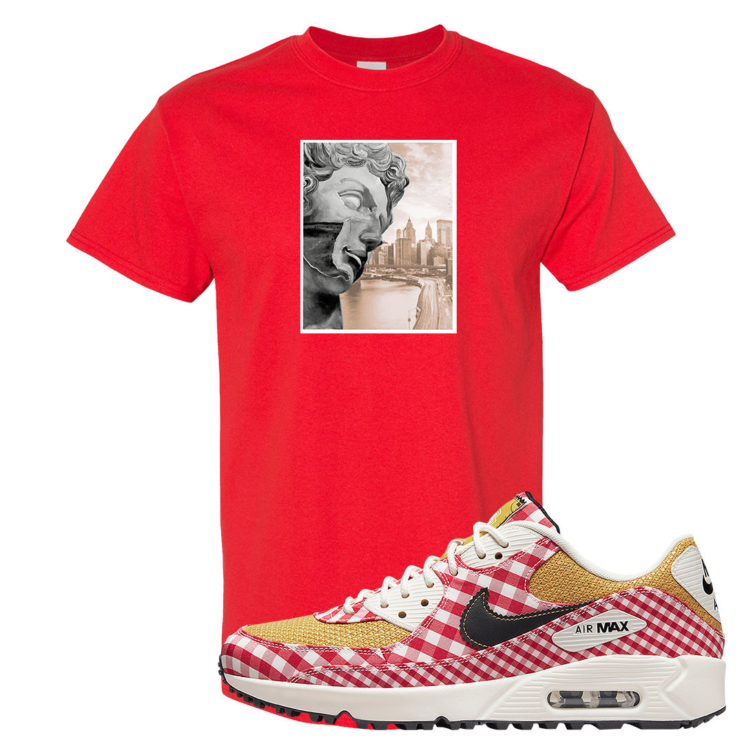 Picnic Golf 90s T Shirt | Miguel, Red