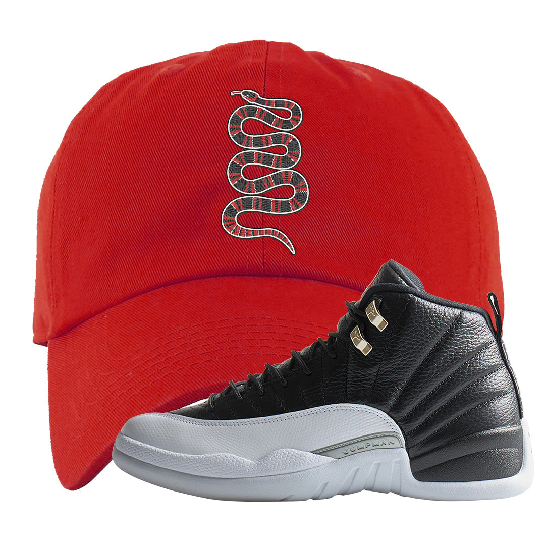 Playoff 12s Dad Hat | Coiled Snake, Red